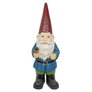 48 in. Gnome with Bird Statuary