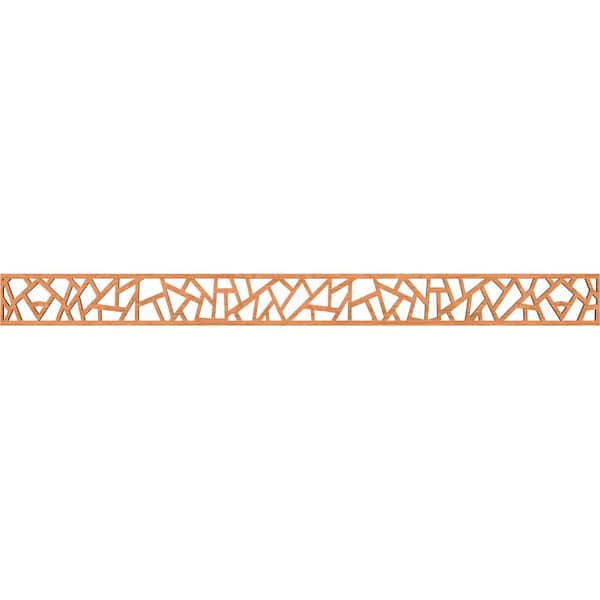 Ekena Millwork Harrisburg Fretwork 0.25 in. D x 46.375 in. W x 4 in. L Cherry Wood Panel Moulding