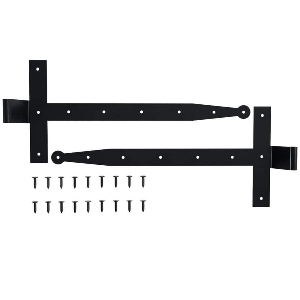 "SteelTek T-Hinge 17""L with 1 1/2"" Offset w/ Installation Screws (Sold as Pair), 304 Stainless Steel, Powder Coated Black" price history on PriceWatchPro