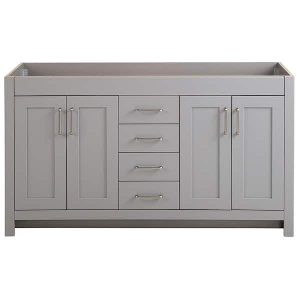 Home Decorators Collection Westcourt 60 in. W x 22 in. D x 34 in. H Bath Vanity Cabinet without Top in Sterling Gray