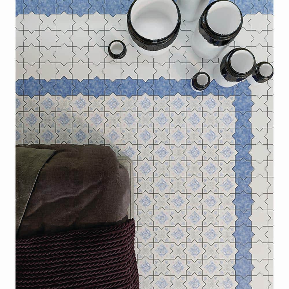 Siena White Star-Shaped Matte Ceramic Accent Tile