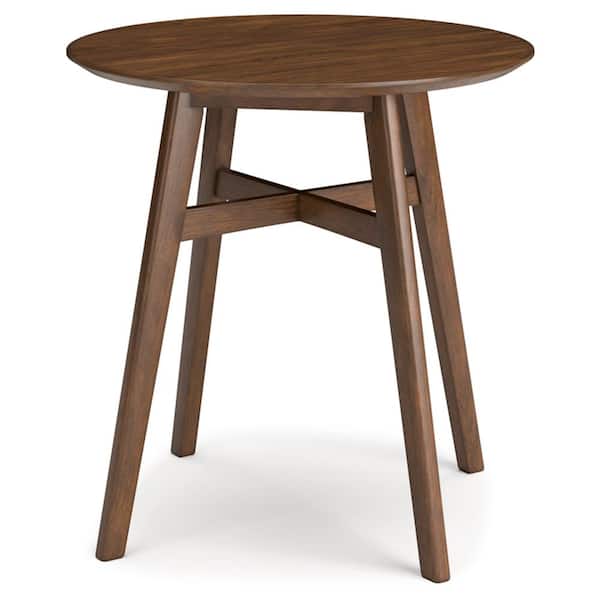 Signature DESIGN BY ASHLEY Lyncott Contemporary Brown Wood 36 in. 4 Legs Dining Table Seats 4
