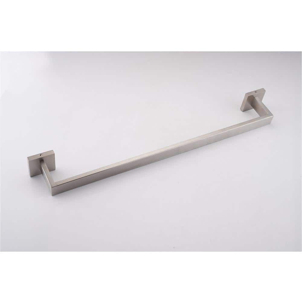 Brushed Nickel 4-Piece Bathroom Hardware Set with Towel Bar