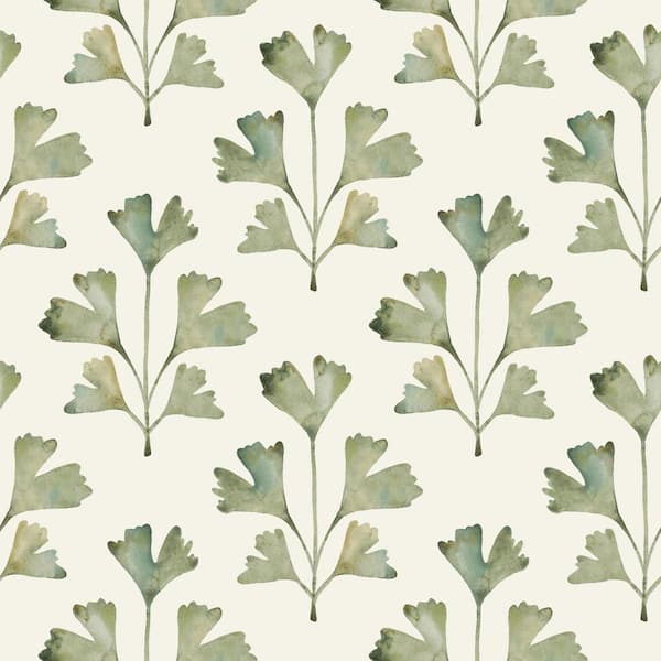 RoomMates Cat Coquillette Gingko Neutral Vinyl Peel and Stick Matte Wallpaper 30.75 sq. ft.