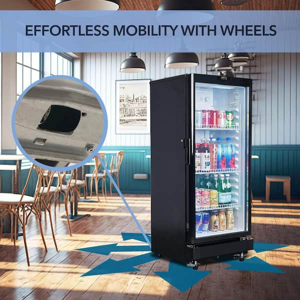 Whynter 23.1 in. 6 cu. ft. PROTECH Commercial Beverage Merchandiser Refrigerator with Lock in Black CDM-600BW