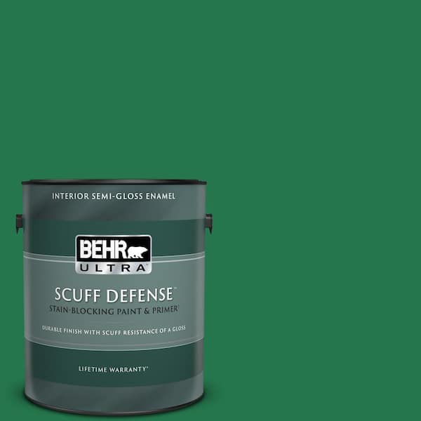 BEHR ULTRA 1 gal. #460B-7 Pine Grove Extra Durable Semi-Gloss Enamel Interior Paint & Primer