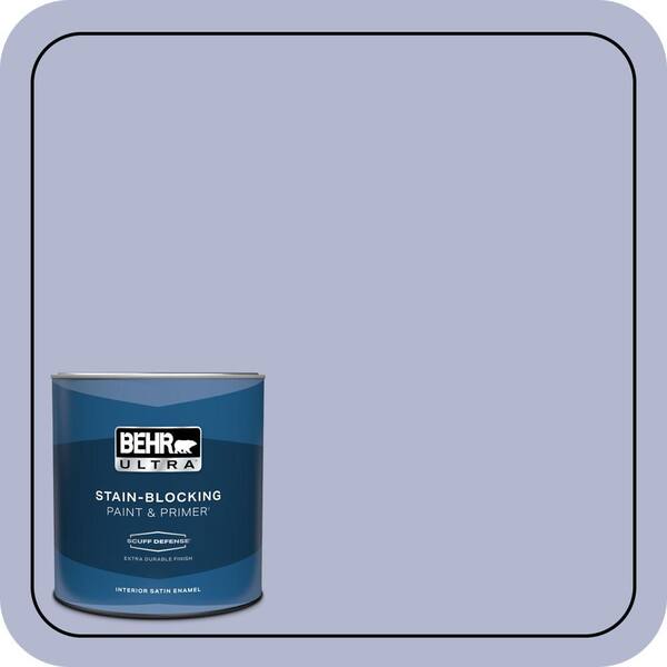 BEHR ULTRA 1 qt. #620C-3 Purple Surf Extra Durable Satin Enamel Interior Paint & Primer