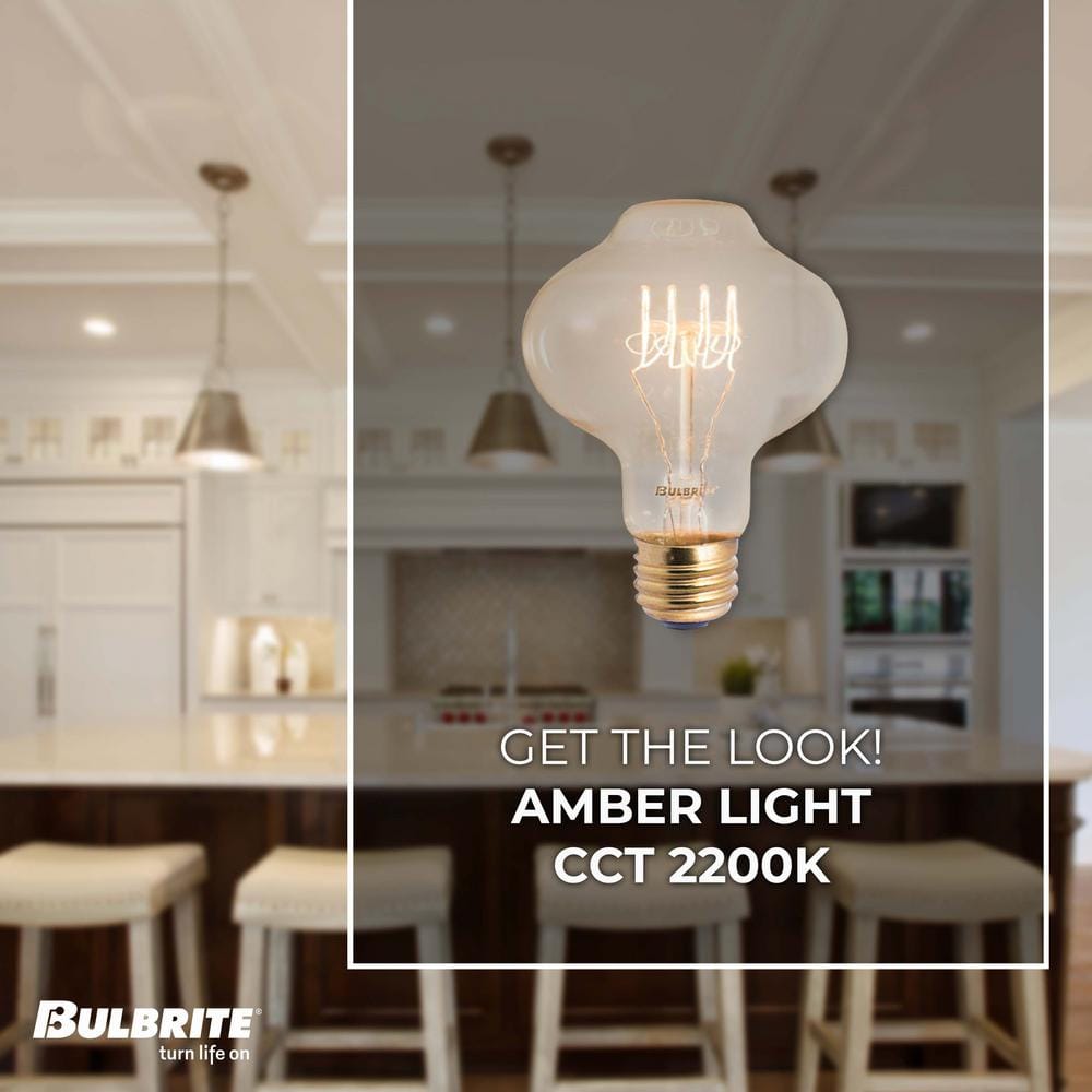 Amber 40 Watt Antique Dimmable Incandescent Light Bulb