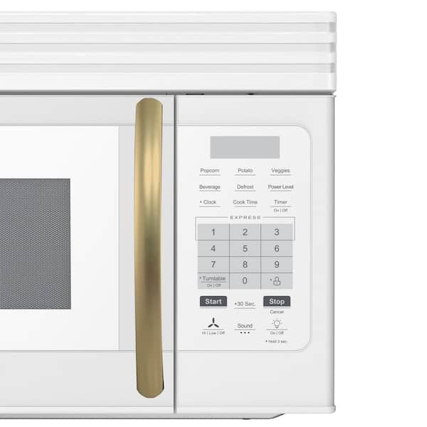 Scalo 1000W 30 in. Over the Range Microwave, White, 1.6 cu. ft, 300 CFM Convertible Vent