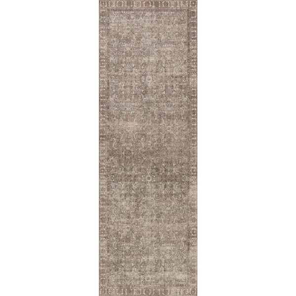 Fair Hills Antiqued Jute-Blend Rust 3 ft. x 8 ft. Indoor Runner Rug