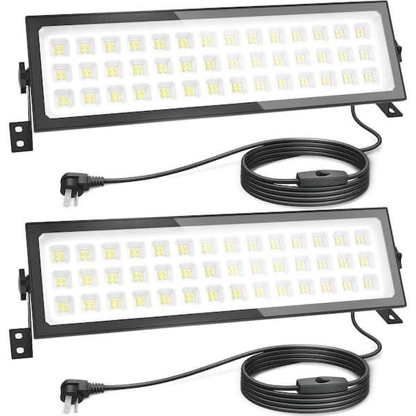 Linkable LED Shop Light 100-Watt 15000LM 6000K Daylight Aluminum Garage Light with Outlet and Switch