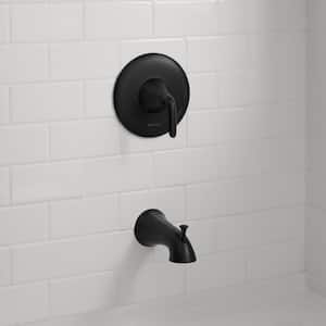 Irena Single-Handle 6-Spray Tub and Shower Faucet in Matte Black (Valve Included)