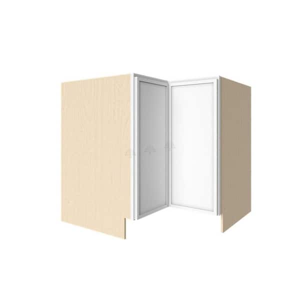 Slim Shaker Assembled 36 in. W x 34.5 in. H x 24 in. D Lazy Susan Base Kitchen Cabinet in White