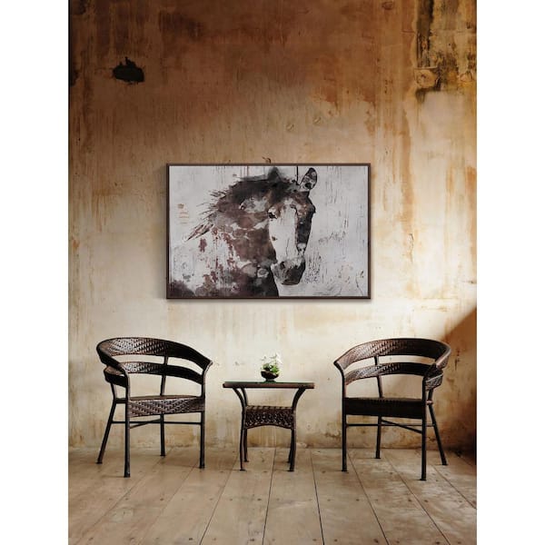 Unbranded 16 in. H x 24 in. W "Gorgeous Horse" by Irena Orlov Framed Printed Canvas Wall Art