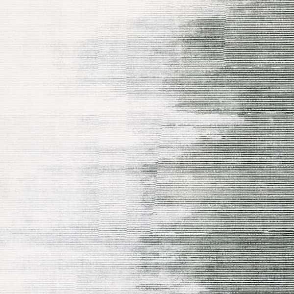 Mili Gray, White and Black 5 ft. x 7 ft. Geometric Area Rug