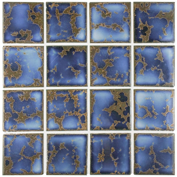 Merola Tile Channel Terra Azure Mega Square 12-1/2 in. x 12