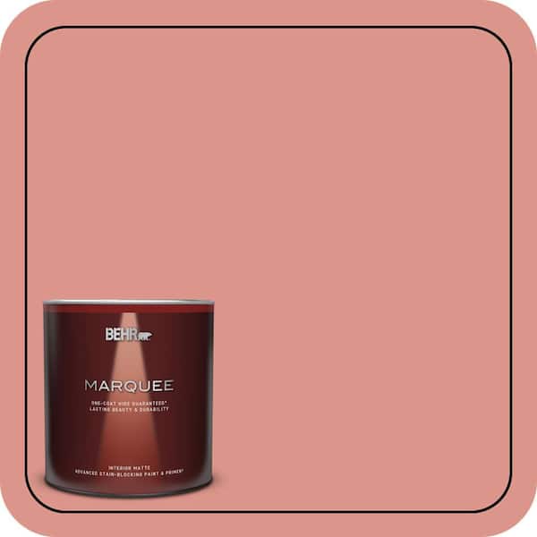 BEHR MARQUEE 1 qt. #180D-4 Coral Serenade Matte Interior Paint & Primer