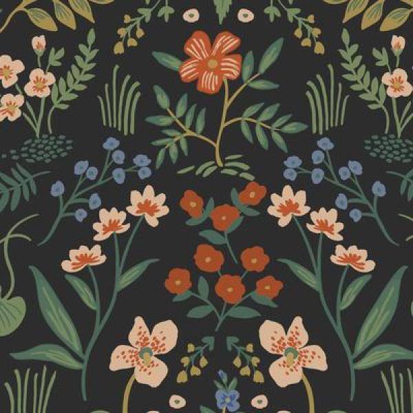 Wildwood Black Multi Floral Removable Wallpaper