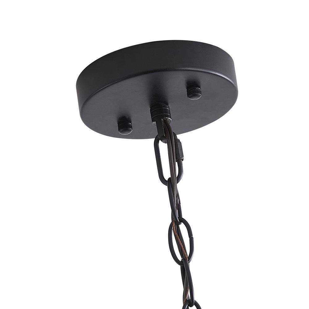 Farmhouse Black 18-Light 2-Tier Iron Candle Chandelier