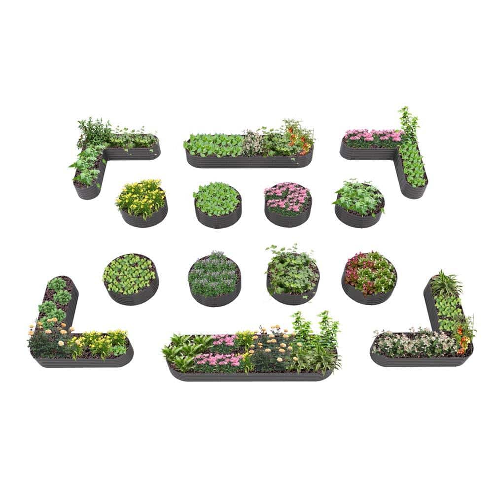 14-Piece Gray Metal Raised Garden Bed for Flexible Backyard Layouts price history on PriceWatchPro