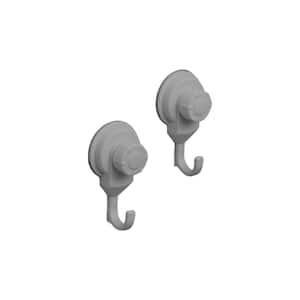 Gray Bath, Kitchen, Home Strong Hold Suction Hooks (Set of 2)