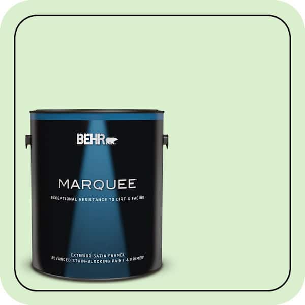 BEHR MARQUEE 1 gal. #430A-2 Seafoam Spray Satin Enamel Exterior Paint & Primer