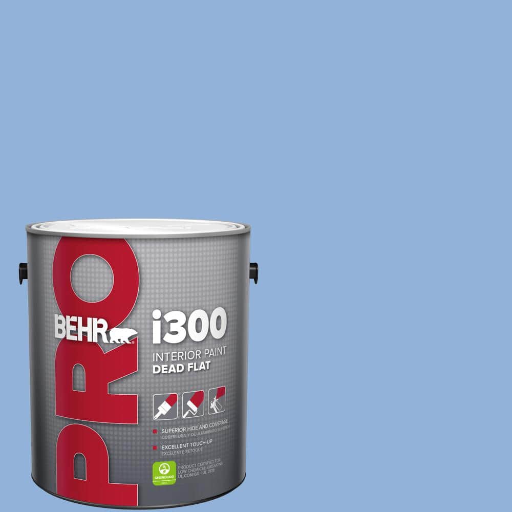 1 gal. #580B-5 Cornflower Blue Dead Flat Interior Paint product image for price tracking