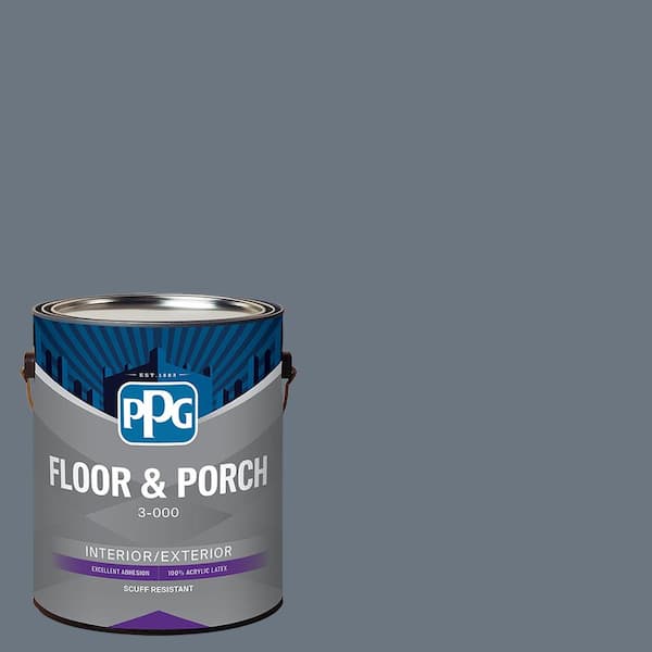 1 gal. PPG1041-6 Sheffield Gray Satin Interior/Exterior Floor and Porch Paint