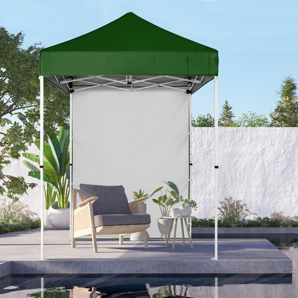 COOS BAY 5 ft. x 5 ft. Green Pop Up Canopy Tent with Carry Bag