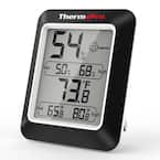 ThermoPro Black Digital Thermometer Indoor Hygrometer with Temperature and  Humidity Monitor TP49BW - The Home Depot