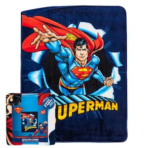 Superman Hero Burst Silk Touch Throw Blanket
