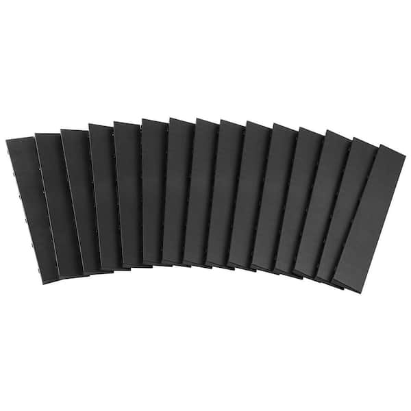 Male Garage Floors Transition Edge Kit, 15 Pieces Sturdy PP Interlocking Modular Garage Floor Edging Slip-Resistant