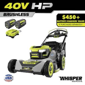 40V HP Brushless Whisper Series 21. in Walk Behind Self-Propelled All Wheel Drive Mower - (2) 6.0 Ah Batteries & Charger
