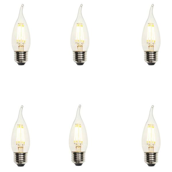 Westinghouse 40W Equivalent Soft White CA10 Dimmable Filament LED Light Bulb (6-Pack)