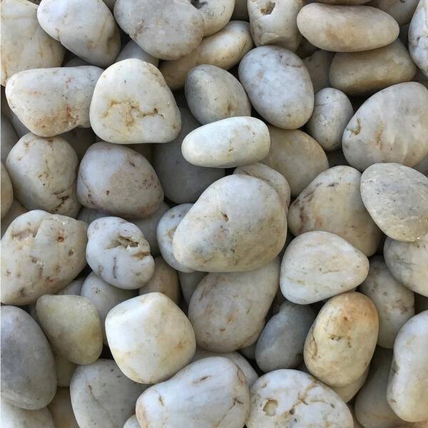 Butler Arts 0.25 cu. ft. 20 lbs. 3/4 in. to 1-1/2 in. Dusty Eggshell Polished Decorative Landscaping Pebble