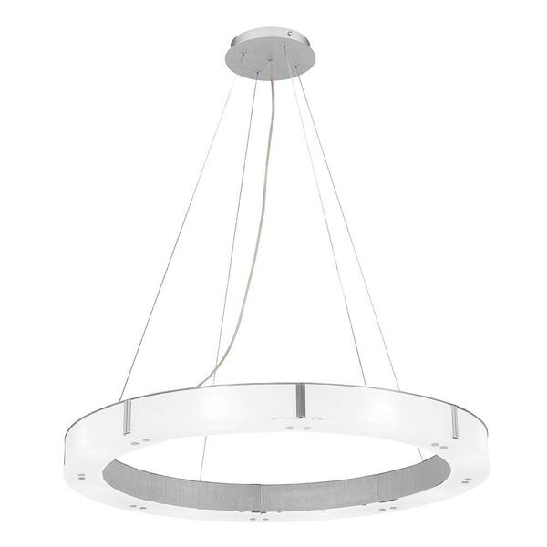 Access Lighting 8-Light Chandelier Aluminum Finish Frosted Glass-DISCONTINUED