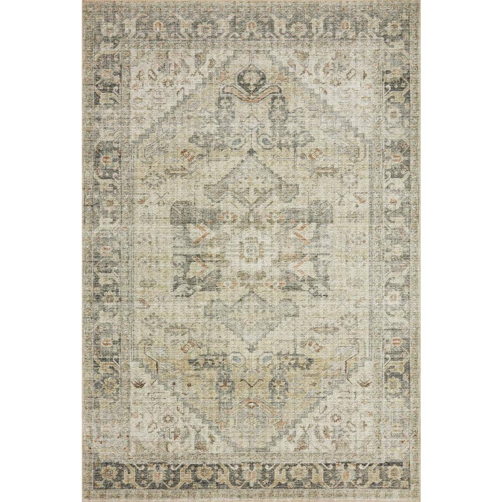Gray Oriental Synthetic Runner Rug 2'-6" x 7'-6"