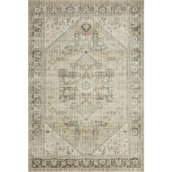 LOLOI II Skye Natural/Sand 2 ft. 6 in. x 7 ft. 6 in. Printed Boho Vintage Runner Rug