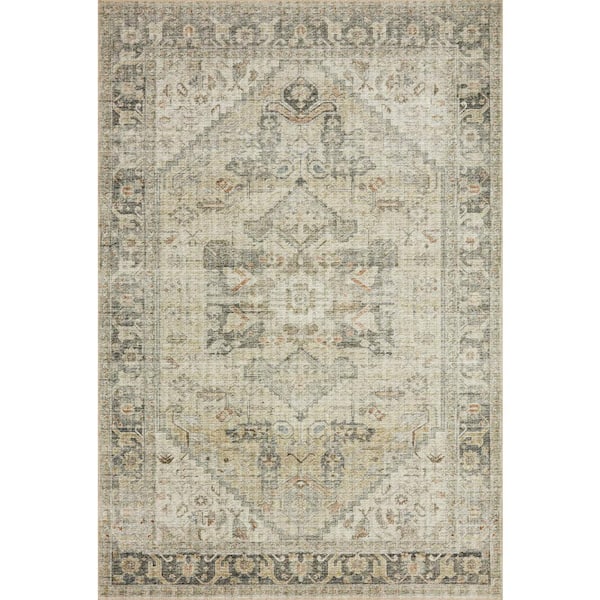 LOLOI II Skye Natural/Sand 2'-6" X 12' Runner Printed Distressed Oriental Area Rug