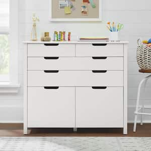 Craft White Storage Console Table with 2 File Drawers