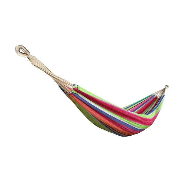 BLISS HAMMOCKS 6.5 ft. Hammock in a Bag Travel Hammock Bed with Hand-Woven Rope Loops and Hanging Hardware Included in Tropical Fruit