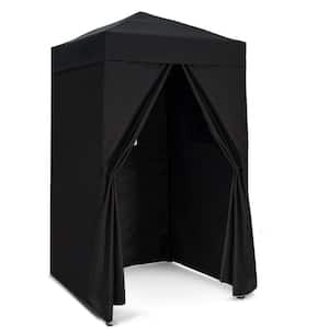 4 ft. x 4 ft. Black Flex Ultra Compact Pop-Up Changing Room Canopy Portable Privacy Cabana