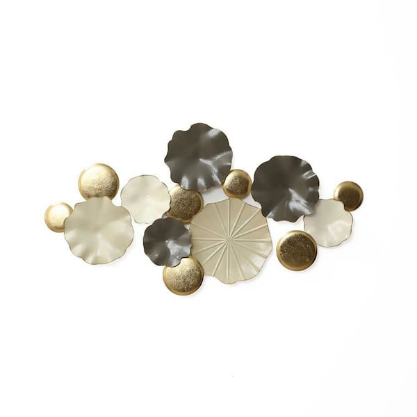 24.41 in. x 45.67 in. Modern Multi-Color Abstract Metal Wall Art, Contemporary Home Decor Multi-Colored Metal Work