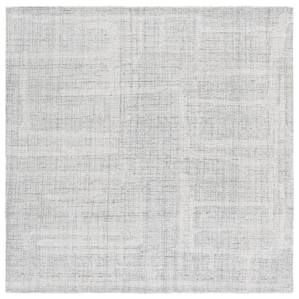 SAFAVIEH Abstract 6 ft. x 6 ft. Gray/Ivory Abstract Lines square Area Rug