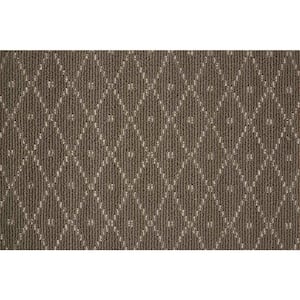Merino Diamond Dot - Driftwood - Brown 12 ft. 36 oz. Wool Pattern Installed Carpet