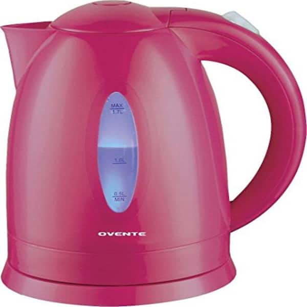 OVENTE 6.5-Cup BPA Free Fushia Pink Cordless Plastic Electric Kettle
