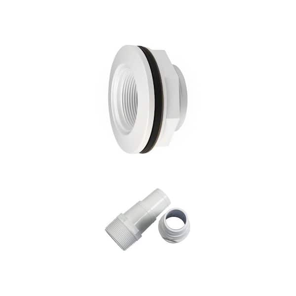 Inlet Return Fitting 1-1/2 in. Threaded with Locknut and Skimmer Hose Adapter Combo (3 Piece)