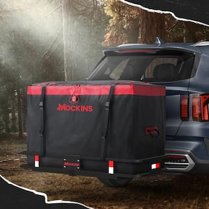 15 cu. ft. Waterproof Cargo Carrier Bag 48 in. x 31 in. x 18 in. Hitch Cargo Bag and 4-Pack Cubes, Red