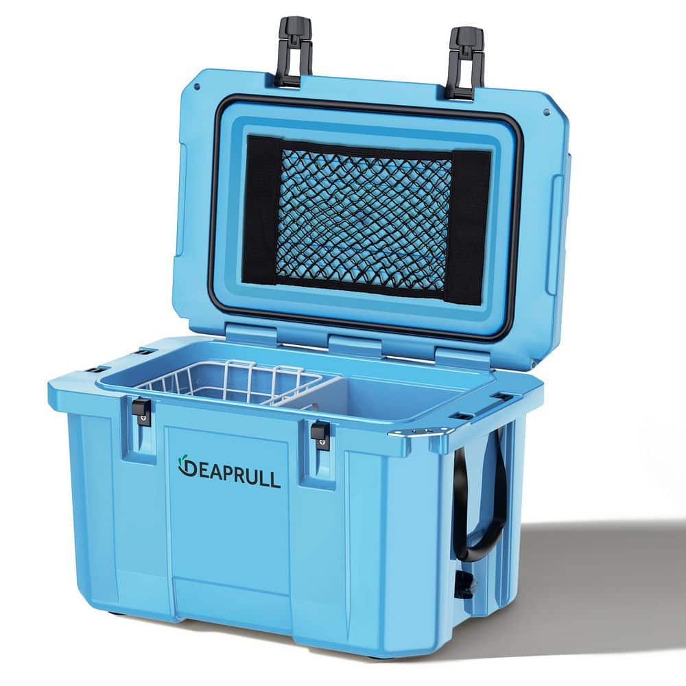 26.77 in. 55 qt. White Portable Leak-Proof Outdoor Insulated Cooler Food Cart with Wheels Handle Cup Holders for Camping price history on PriceWatchPro