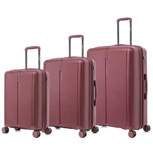 Airley Lightweight Hard Side Spinner 3-Piece Luggage Set 20 in./24 in./28 in. Wine